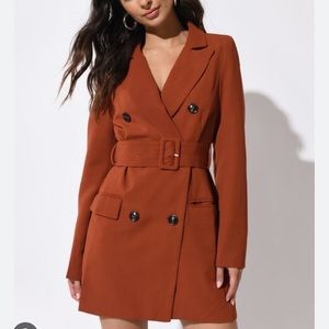 Tobi rust colored blazer dress